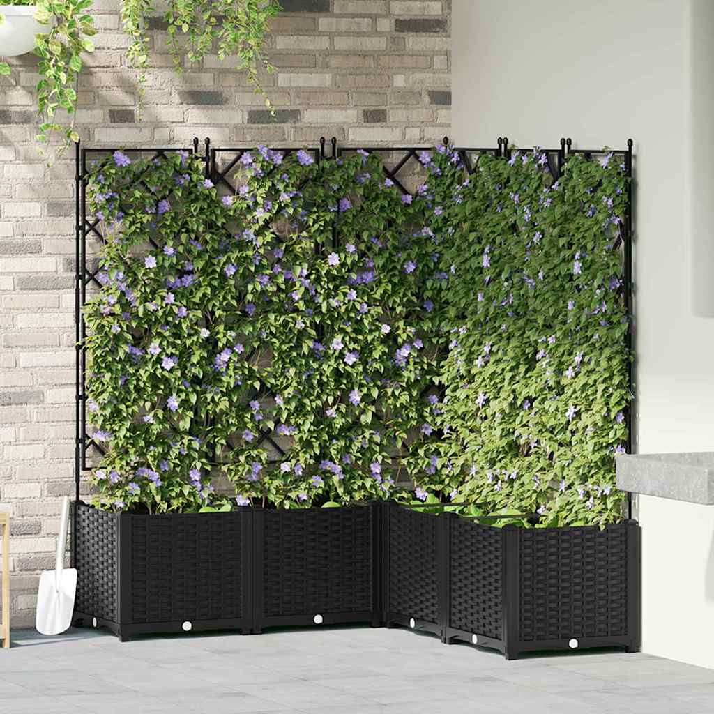 Tuinsteker Met Schutting En Wielen 3 St 120 X 40 X 149 Cm