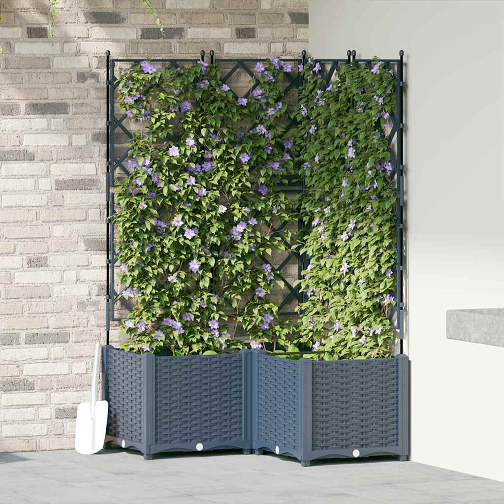 Tuinsteker Met Schutting En Wielen 3 St 120 X 40 X 149 Cm