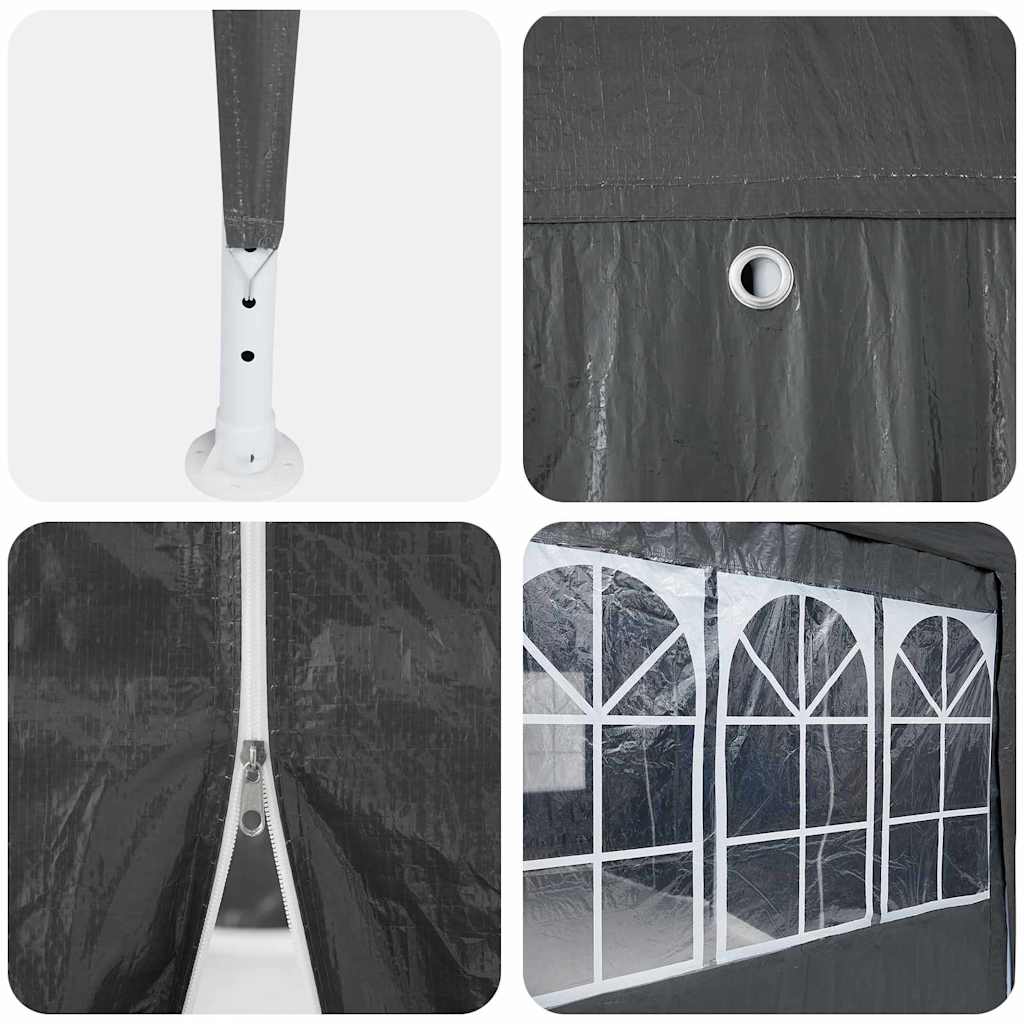 Partytent 800 X 400 X 266 Cm Antracietkleurig Polyetheen