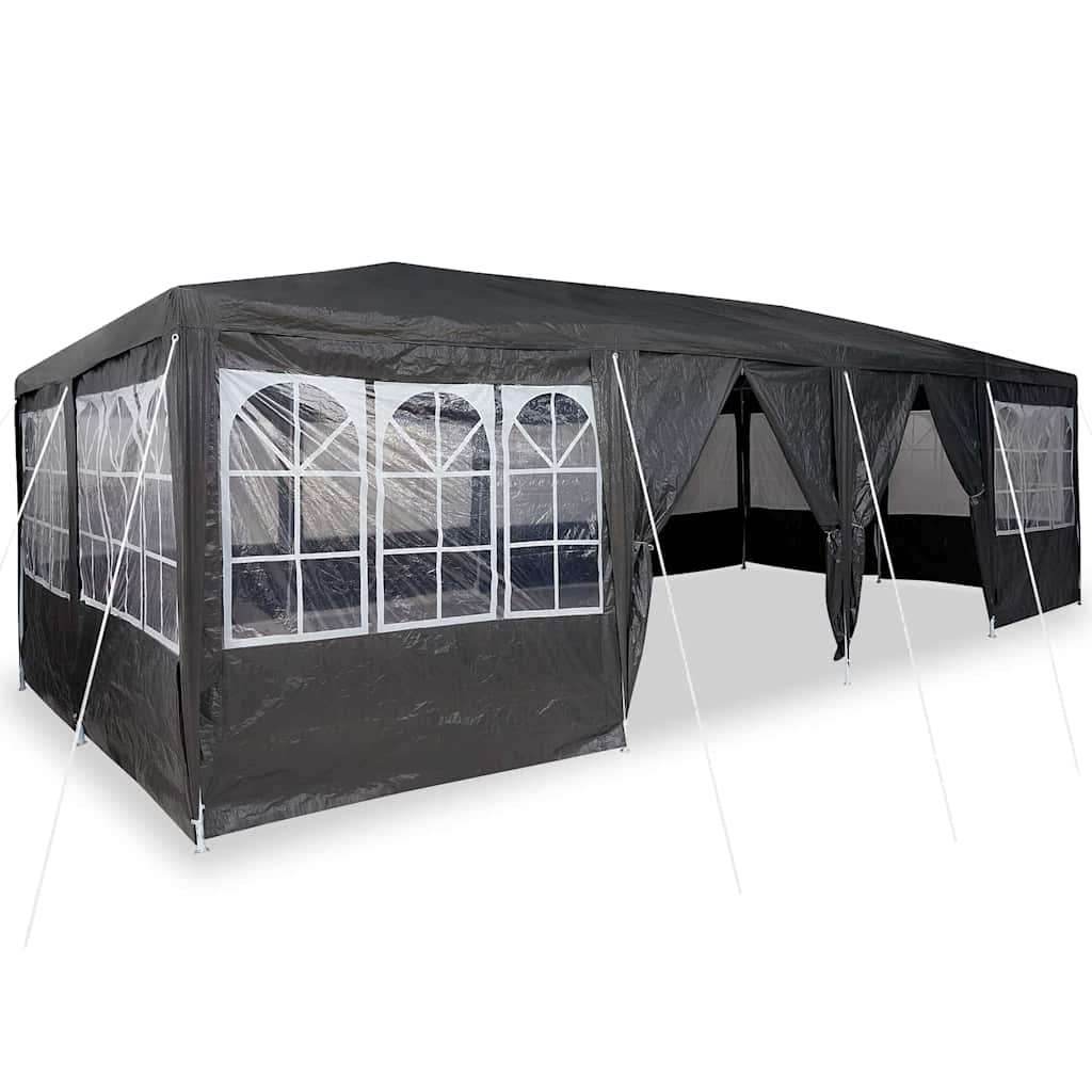 Partytent 800 X 400 X 266 Cm Antracietkleurig Polyetheen