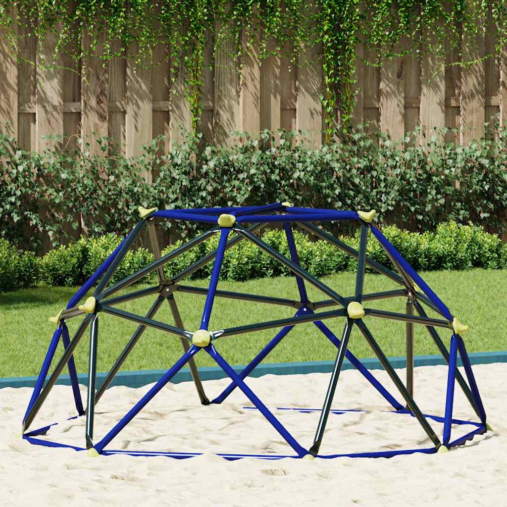 Klimdome Voor Kinderen Blauw 6Ft Met Slide Staal