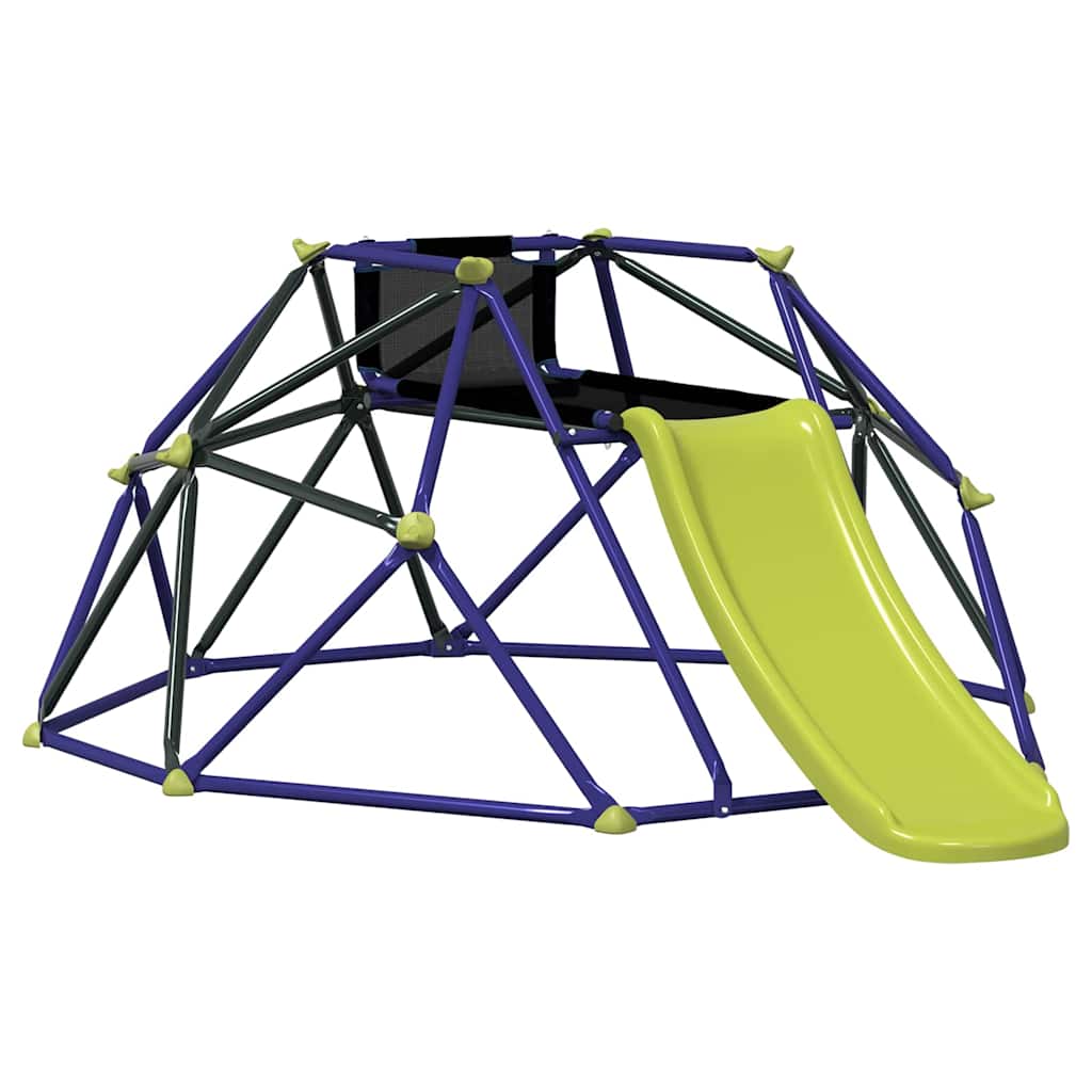 Klimdome Voor Kinderen Blauw 6Ft Met Slide Staal