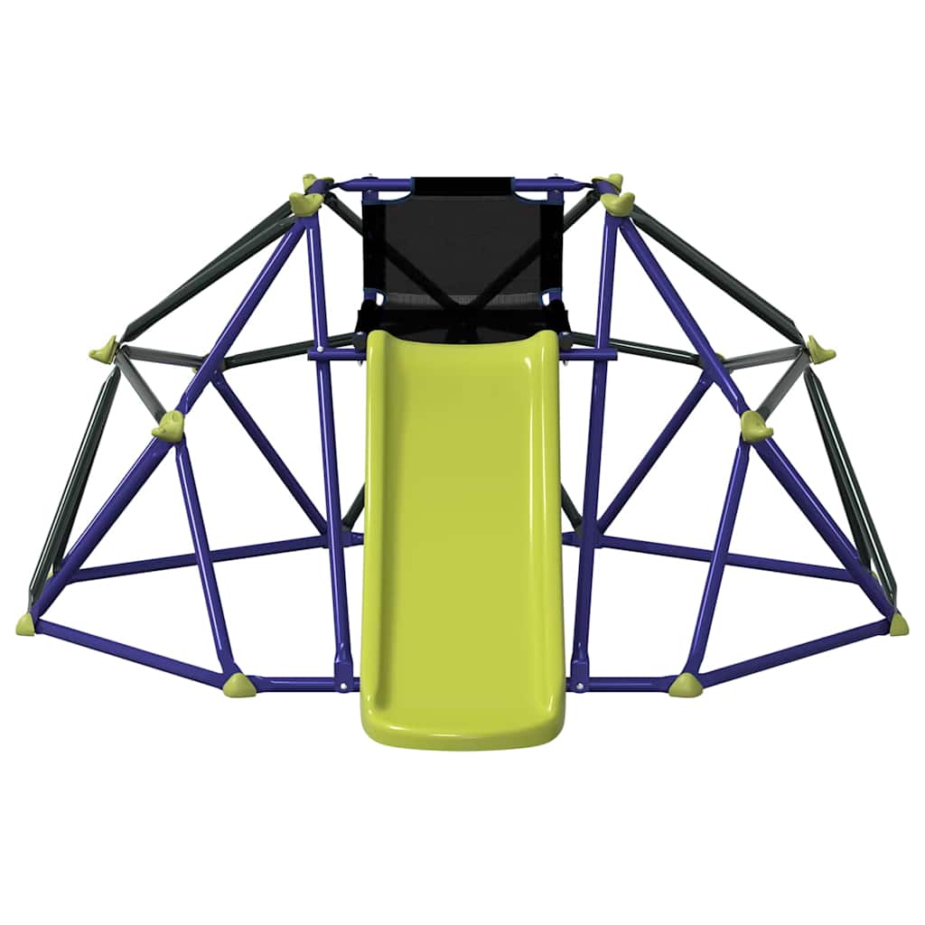 Klimdome Voor Kinderen Blauw 6Ft Met Slide Staal