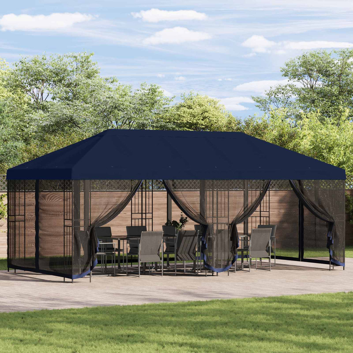 Tuinpaviljoen 6 X 3 M Polyester En Staal 190 Gsm