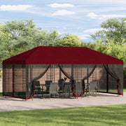 Paviljoen Met Zijwanden 6 X 3 M Polyester En Staal