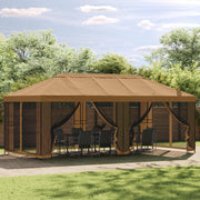 Tuinhuisframe Zonder Tentdoek 6 X 3 M Zwart Staal