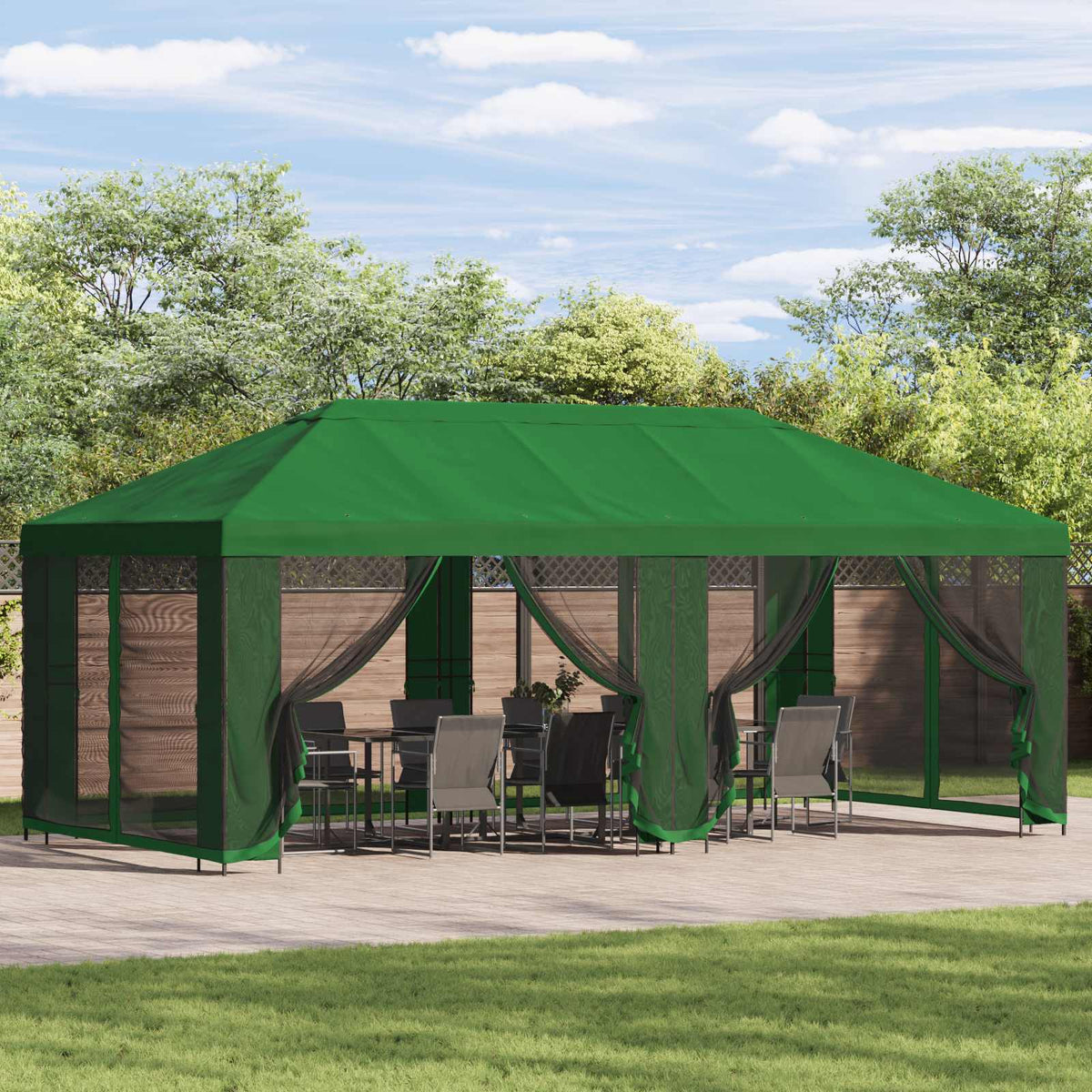 Tuinpaviljoen 6 X 3 M Polyester En Staal 190 Gsm