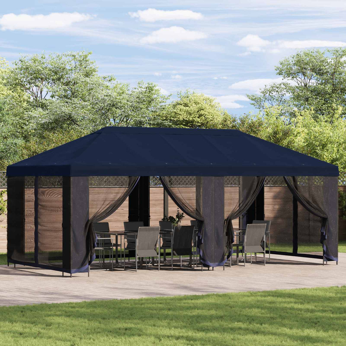 Tuinpaviljoen 6 X 3 M Polyester En Staal 190 Gsm