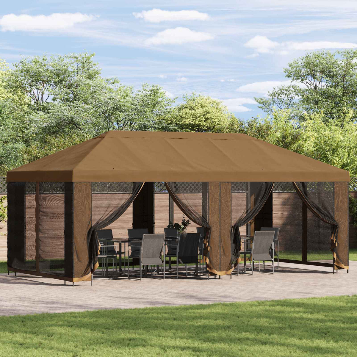 Tuin Gazebo Met Zijwanden 6 X 3 M