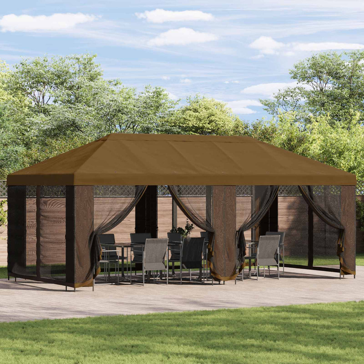 Tuin Gazebo Met Zijwanden 6 X 3 M