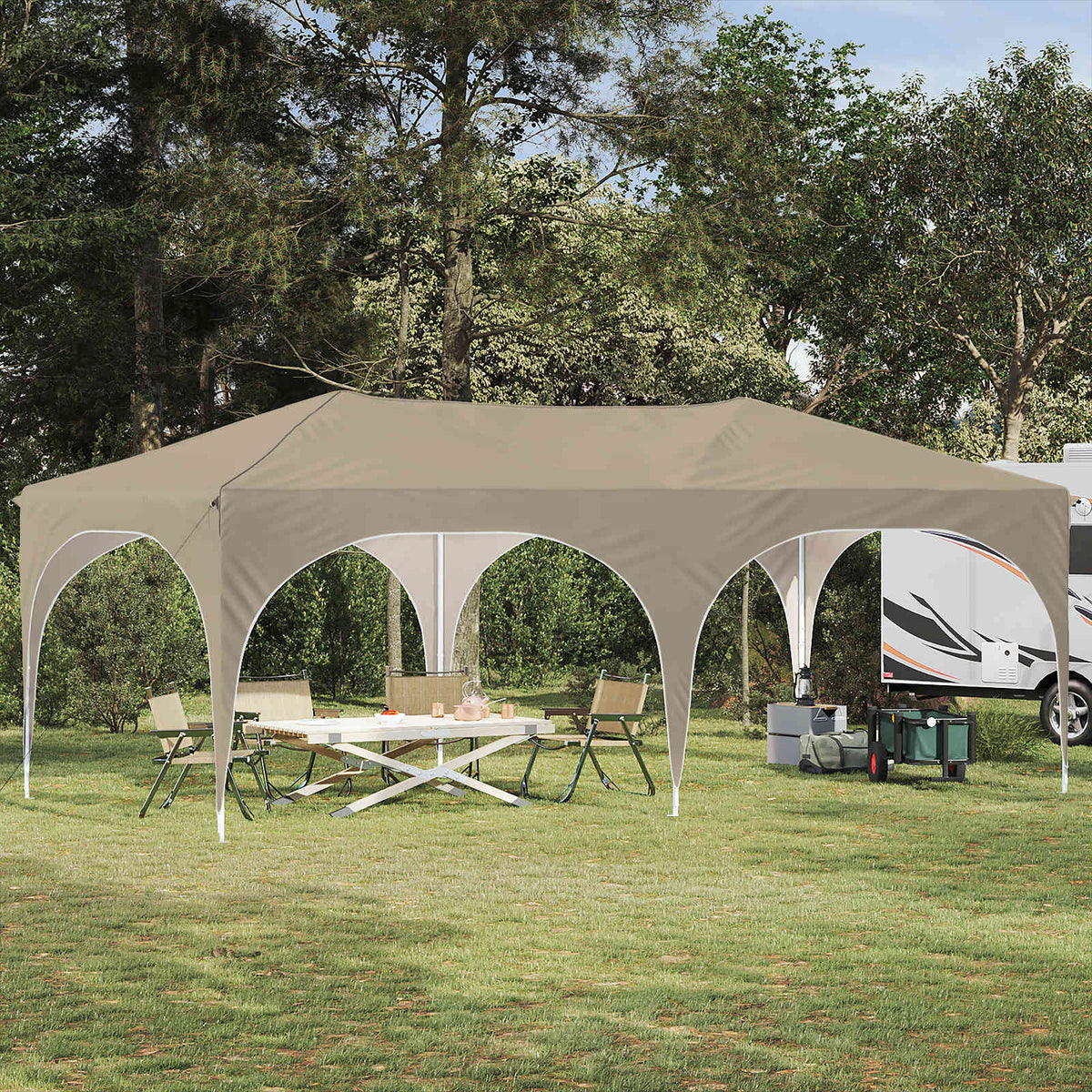 Pop-Up Feesttent 575 X 288 X 245 Cm Oxford Stof