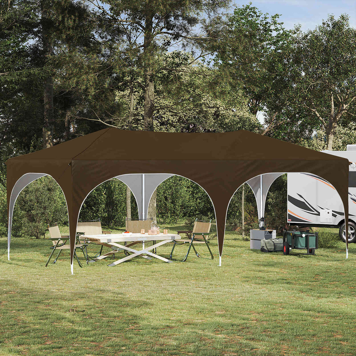 Pop-Up Feesttent 575 X 288 X 245 Cm Oxford Stof