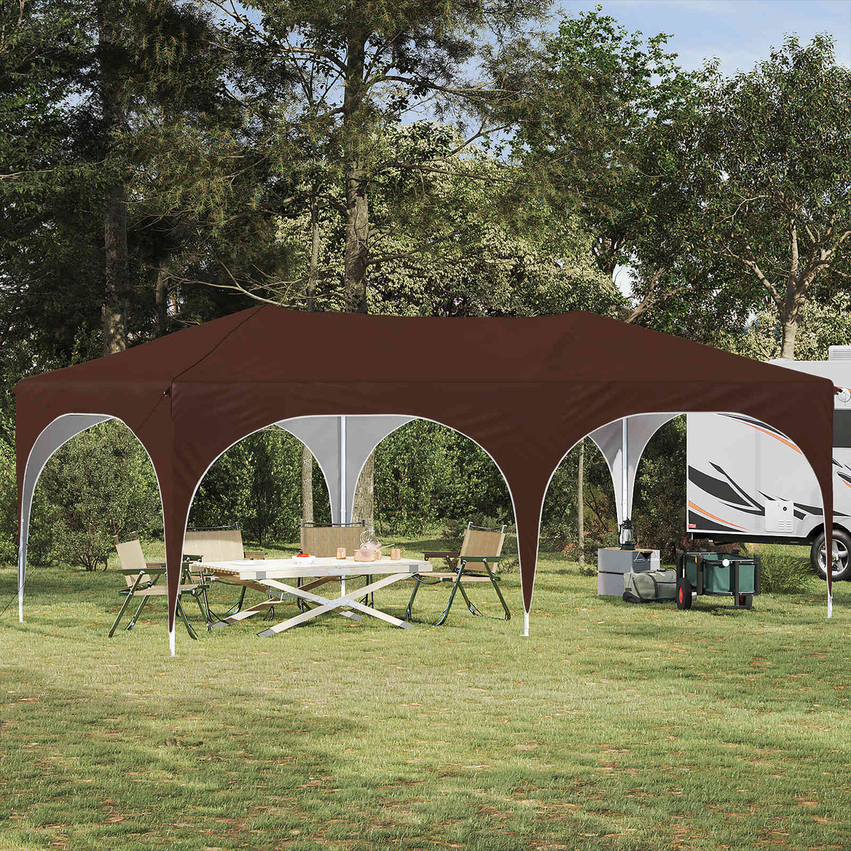 Pop-Up Feesttent 575 X 288 X 245 Cm Oxford Stof