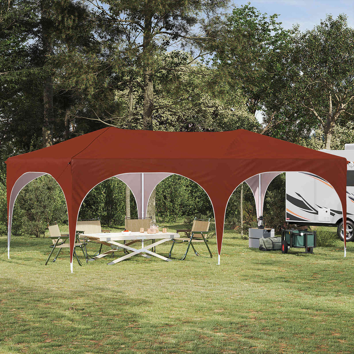 Pop-Up Feesttent 575 X 288 X 245 Cm Oxford Stof