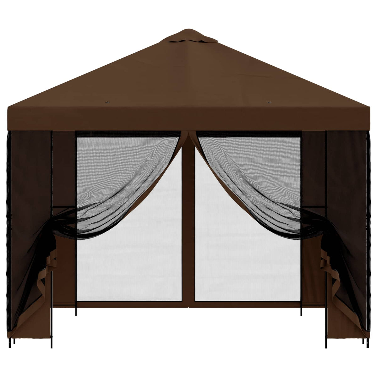 Tuin Gazebo Met Zijwanden 3 X 3 M Polyester En Staal