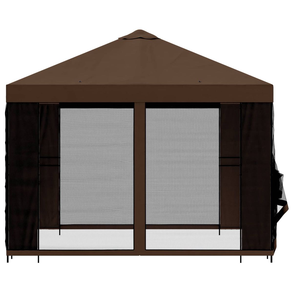 Tuin Gazebo Met Zijwanden 3 X 3 M Polyester En Staal