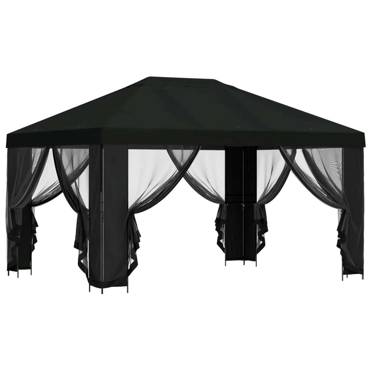 Paviljoen Met Zijwanden 4 × 3 M Polyester En Staal