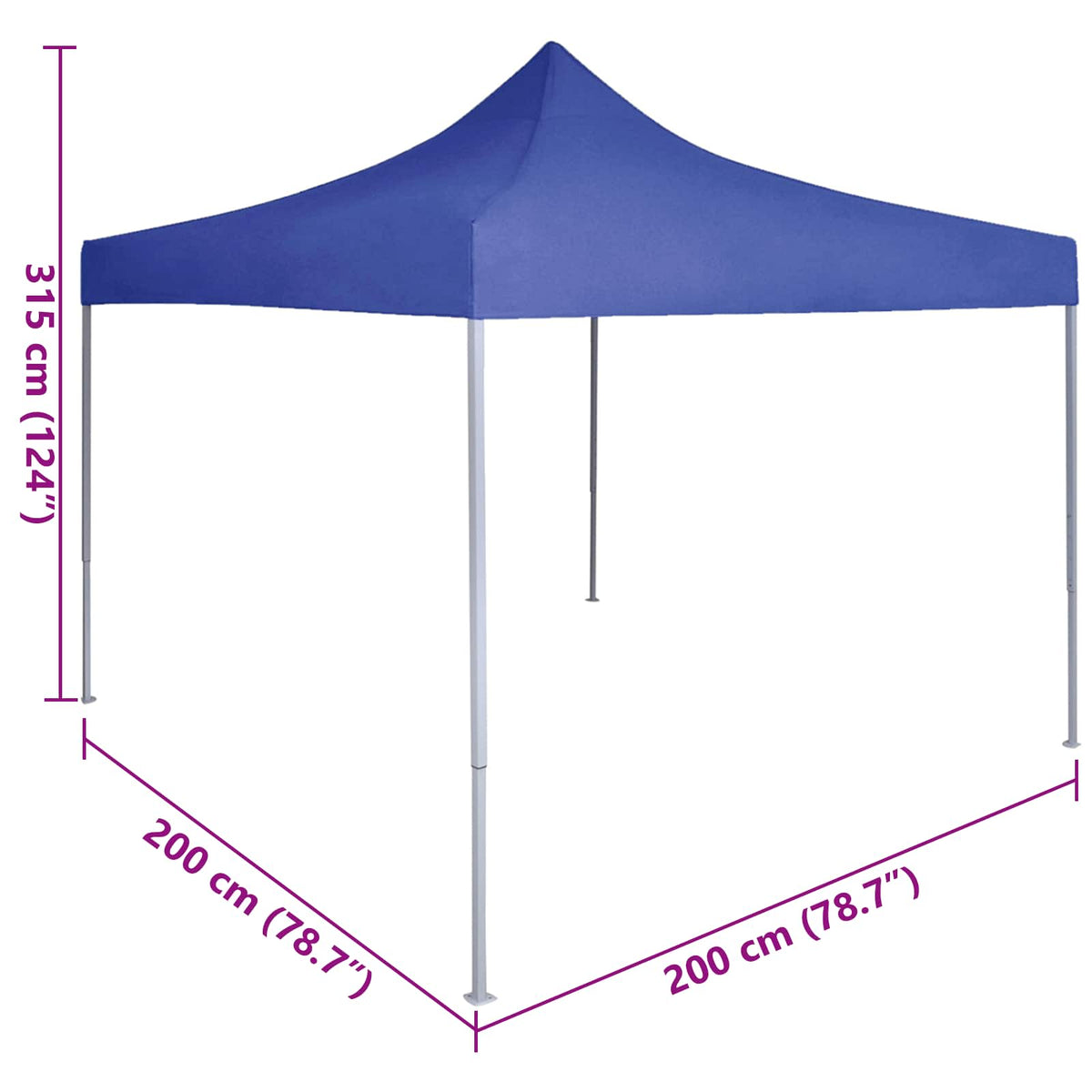 Partytent 200 X 200 X 315 Cm Oxford Stof
