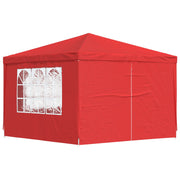 Partytent 300 X 300 X 255 Cm Rood Pe En Staal