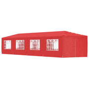 Partytent 1200 X 300 X 255 Cm Rood Pe En Staal