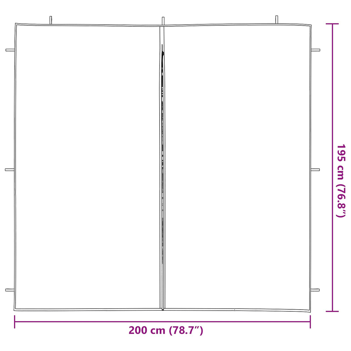 Party Tent Zijwand 2 St Pe En Staal