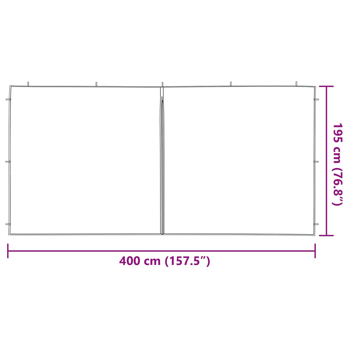 Party Tent Zijwand 2 St Pe En Staal