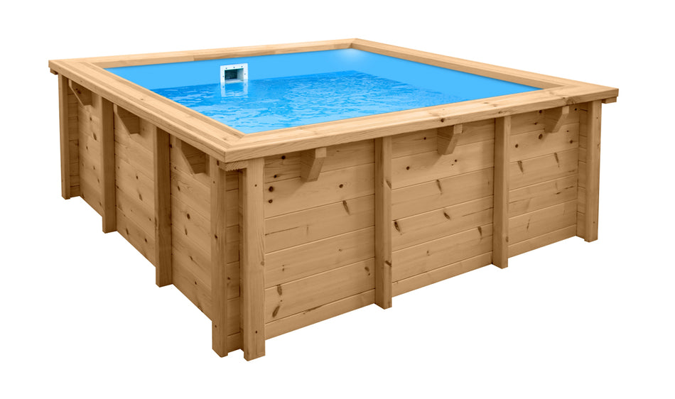 Interline Java houten zwembad 210 x 210 cm compleet pakket