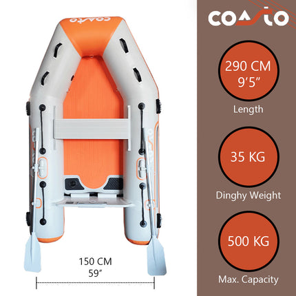 Embarcación auxiliar Coasto DS-290 - 290 x 150 cm - Gris claro