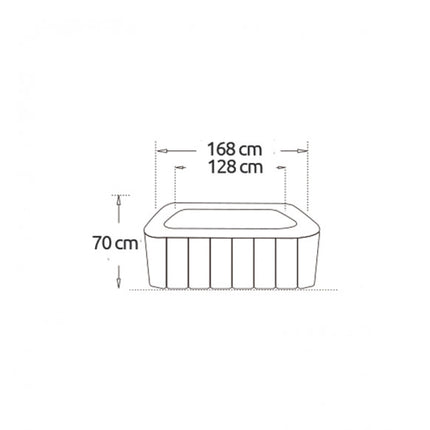 NetSpa Aspen inflable - 4 personas - Cuadrado