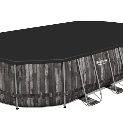 Bestway Power Steel Oval-Schwimmbecken 610 cm x 366 cm x 122 cm