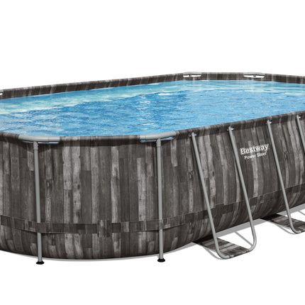 Bestway Power Steel Oval-Schwimmbecken 610 cm x 366 cm x 122 cm