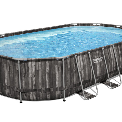 Bestway Power Steel Oval-Schwimmbecken 610 cm x 366 cm x 122 cm
