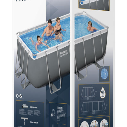 Bestway Steel Pro Max Aufstellpool-Set, 412 cm x 201 x 122 cm