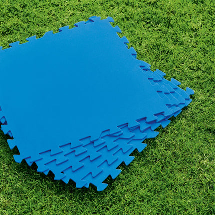 Bestway Pool-Bodenschutz-Set – 9-teilig – 50 x 50 cm – 2,25 m² – Blau