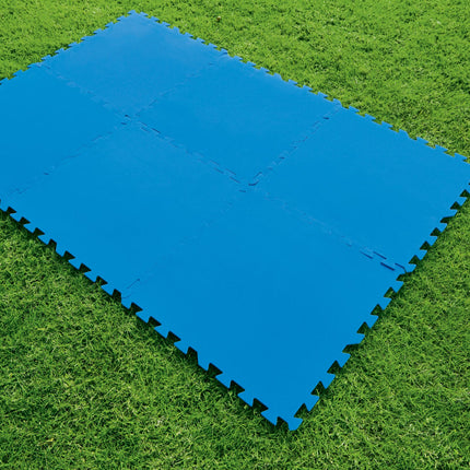 Bestway Pool-Bodenschutz-Set – 9-teilig – 50 x 50 cm – 2,25 m² – Blau