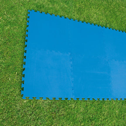 Bestway Pool-Bodenschutz-Set – 9-teilig – 50 x 50 cm – 2,25 m² – Blau