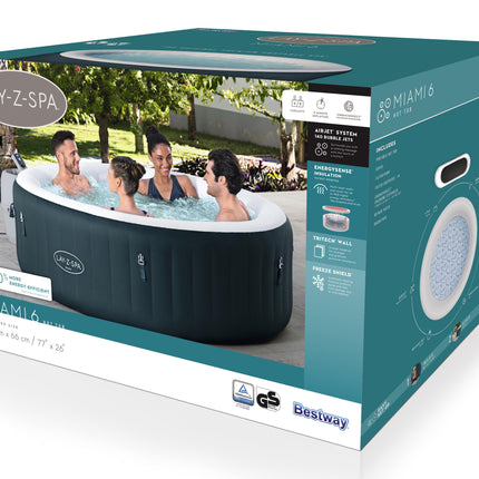 Aufblasbarer Whirlpool Lay-Z Spa Miami EnergySense Airjet – 6 Personen