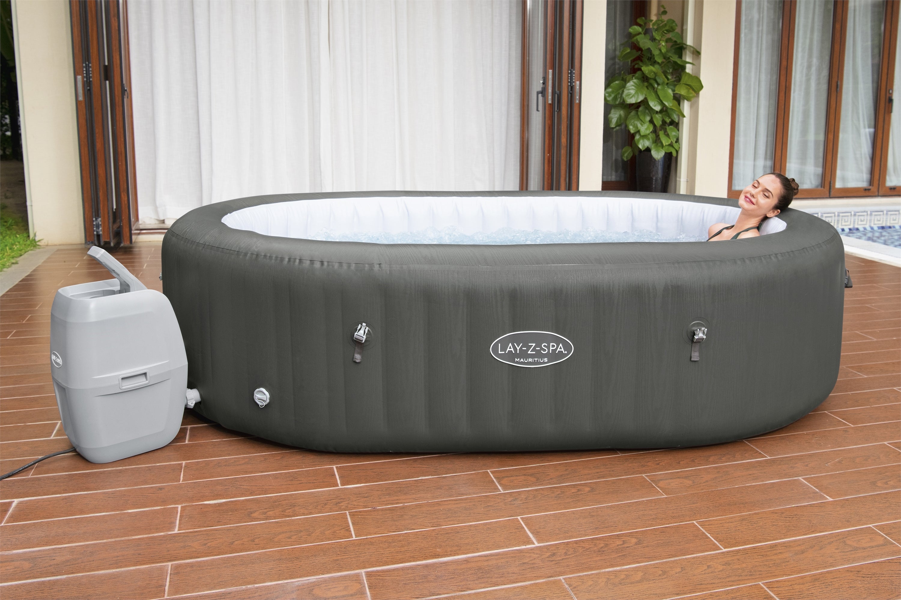 Lay-Z Spa Mauritius AirJet aufblasbares Spa – 7 Personen