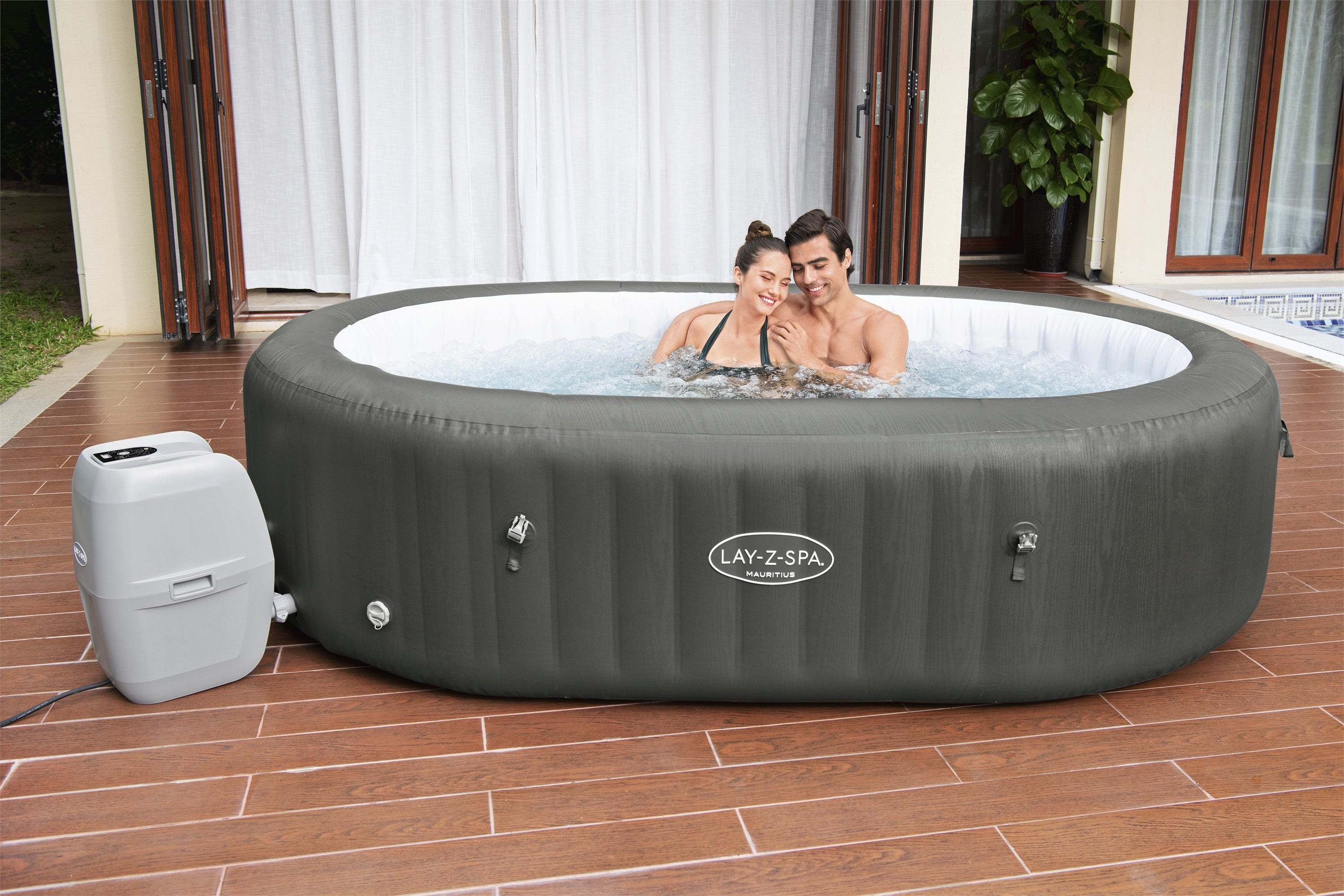 Lay-Z Spa Mauritius AirJet aufblasbares Spa – 7 Personen