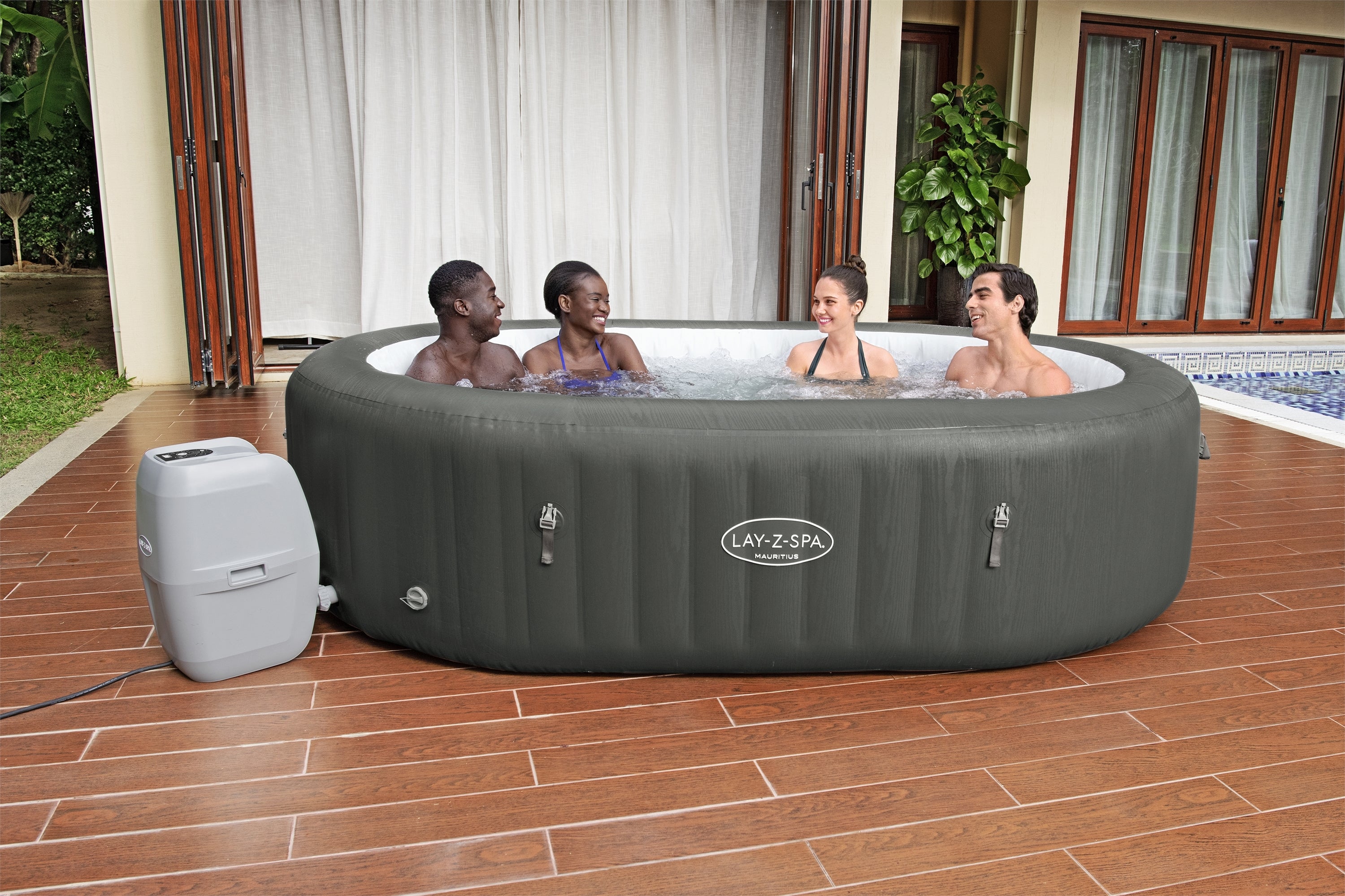 Lay-Z Spa Mauritius AirJet aufblasbares Spa – 7 Personen