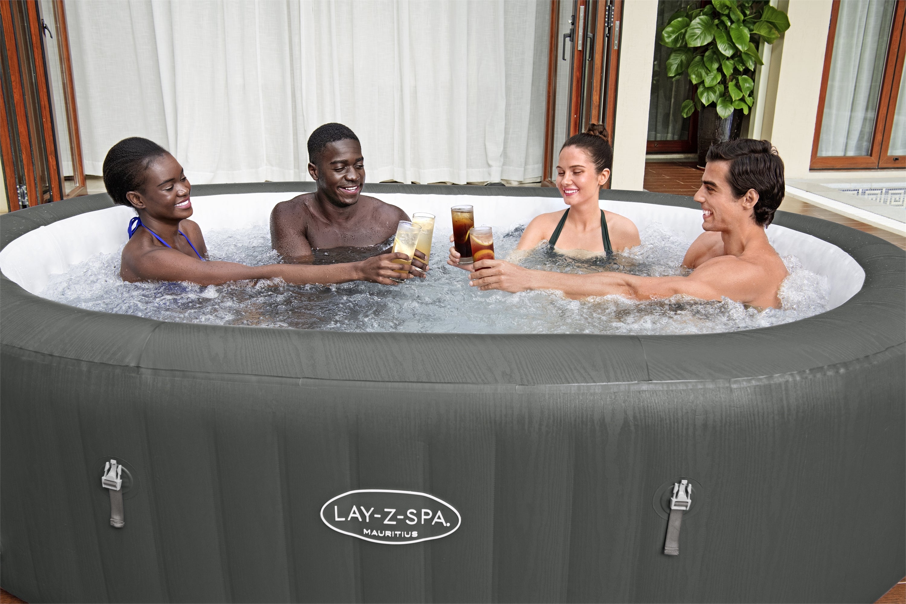 Lay-Z Spa Mauritius AirJet aufblasbares Spa – 7 Personen