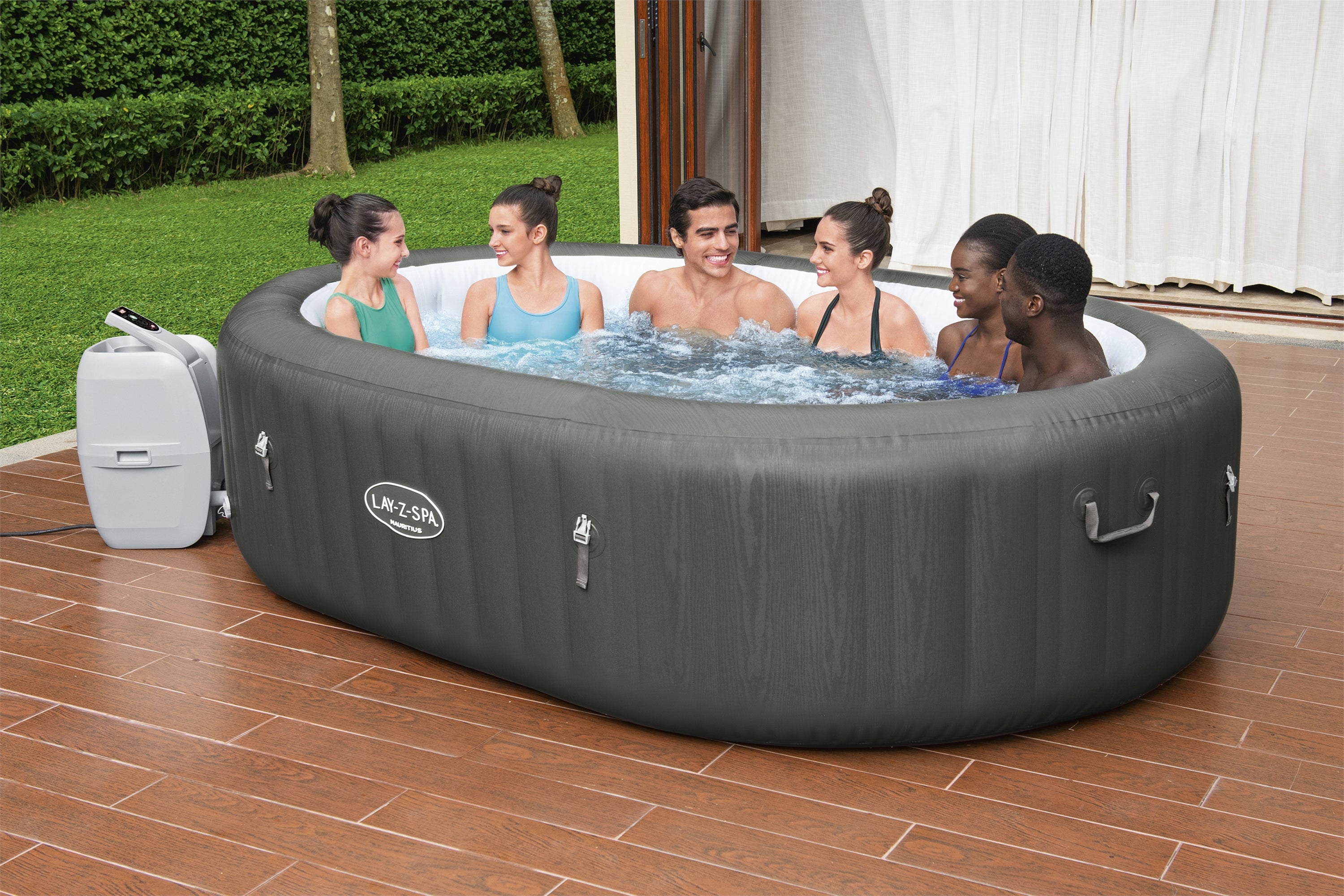 Lay-Z Spa Mauritius AirJet aufblasbares Spa – 7 Personen