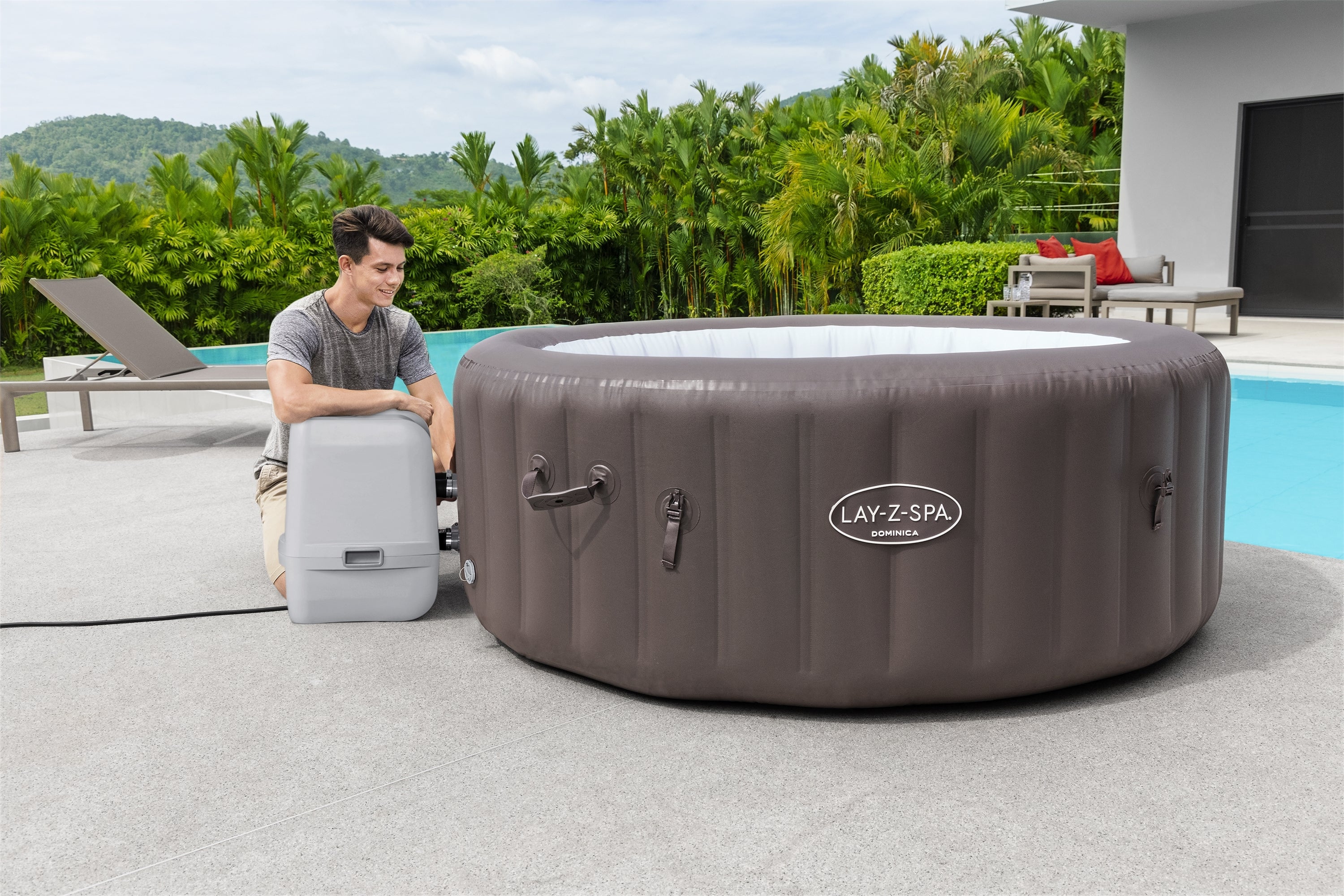 Spa gonflable Lay-Z-Spa Dominica HydroJet, 4-6 personnes