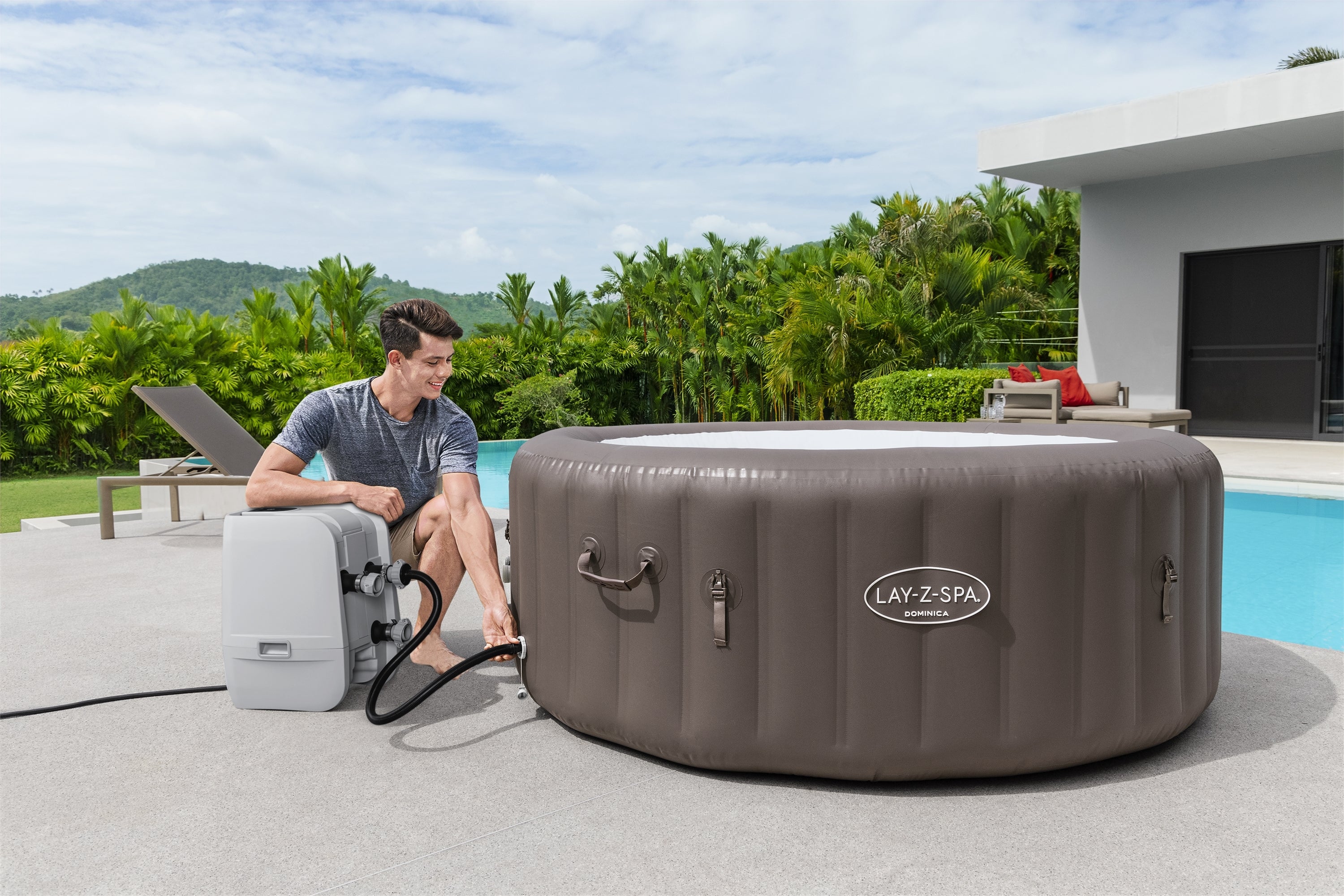 Spa gonflable Lay-Z-Spa Dominica HydroJet, 4-6 personnes