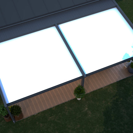 Toldo Verdeca 400 x 300 cm Antracita/LED blanco