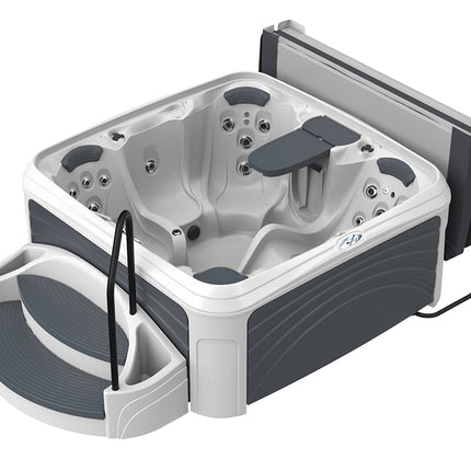 Interline Dream Maker Cabana Spa White (inkl. Abdeckung, Abdeckungslift und Treppe mit Pflanzgefäß)