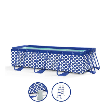 Piscina con estructura Swim Essentials de 260 cm x 160 cm x 65 cm, color azul y blanco