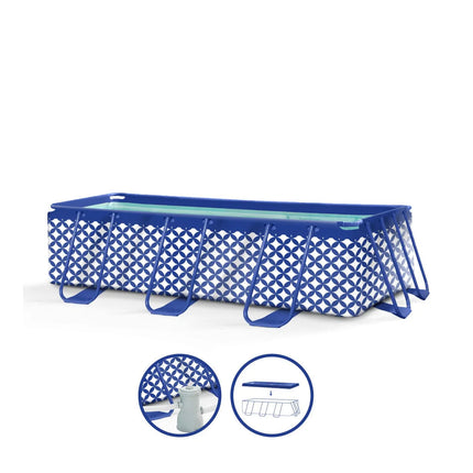 Piscine à cadre Swim Essentials 260 cm x 160 cm x 65 cm Bleu Blanc