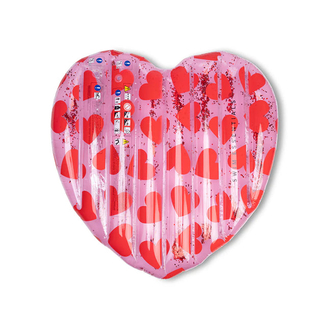 Swim Essentials - Mini-Herzen | Rosa Herz-Luftmatratze