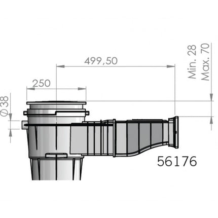 Hayward hoogwaterlijn skimmer (liner en beton) - Wit